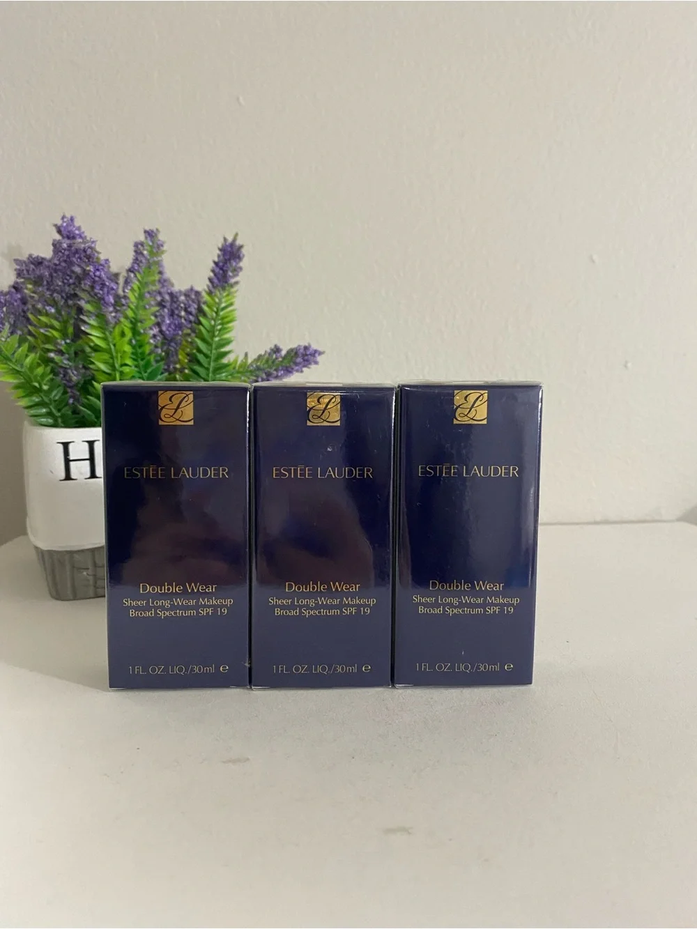 3x Estée Lauder Double Wear Sheer Long Wear Makeup Foundation, 6W1 Sandalwood